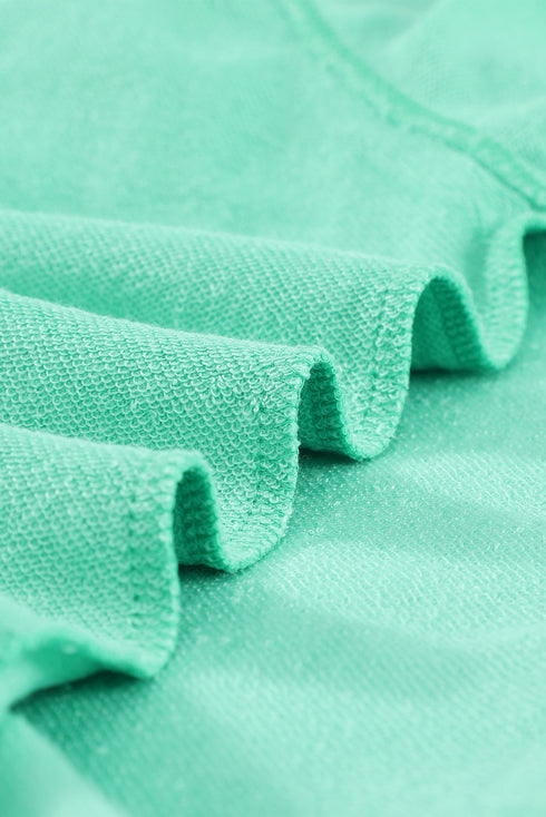 Relaxed Fit Ribbed Trim Crew Neck Sweatshirt