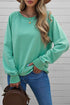 Relaxed Fit Ribbed Trim Crew Neck Sweatshirt