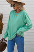 Relaxed Fit Ribbed Trim Crew Neck Sweatshirt
