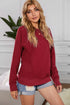 Relaxed Fit Ribbed Trim Crew Neck Sweatshirt