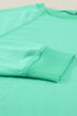 Relaxed Fit Ribbed Trim Crew Neck Sweatshirt
