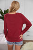 Relaxed Fit Ribbed Trim Crew Neck Sweatshirt