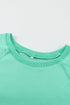 Relaxed Fit Ribbed Trim Crew Neck Sweatshirt