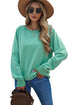Relaxed Fit Ribbed Trim Crew Neck Sweatshirt
