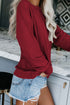 Relaxed Fit Ribbed Trim Crew Neck Sweatshirt