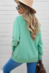 Relaxed Fit Ribbed Trim Crew Neck Sweatshirt