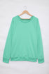 Relaxed Fit Ribbed Trim Crew Neck Sweatshirt