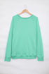 Relaxed Fit Ribbed Trim Crew Neck Sweatshirt