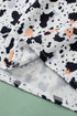 Relaxed Fit Ruffle Detail Animal Print Blouse