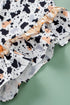 Relaxed Fit Ruffle Detail Animal Print Blouse