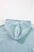 Relaxed Fit Ruffled Hem Drawstring Tunic Hoodie