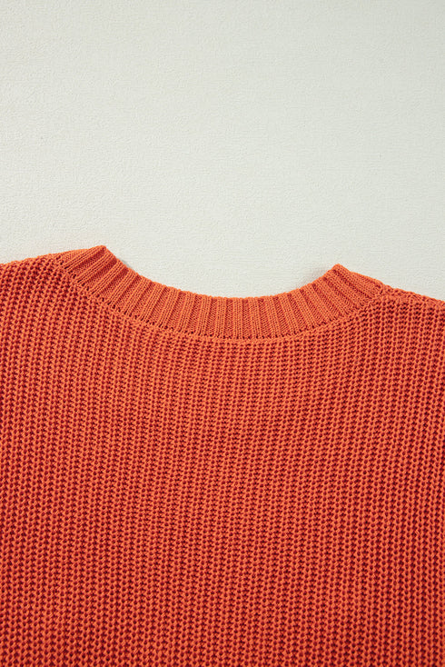 Relaxed Fit Script Graphic Crew Neck Sweater