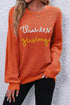 Relaxed Fit Script Graphic Crew Neck Sweater