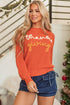 Relaxed Fit Script Graphic Crew Neck Sweater