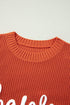 Relaxed Fit Script Graphic Crew Neck Sweater