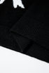 Relaxed Fit Short Sleeve Bow Motif Knit Sweater