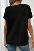 Relaxed Fit Short Sleeve Bow Motif Knit Sweater