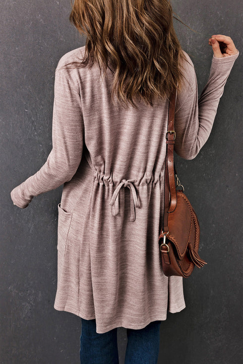 Relaxed Fit Soft Jersey Knit Pocketed Cardigan