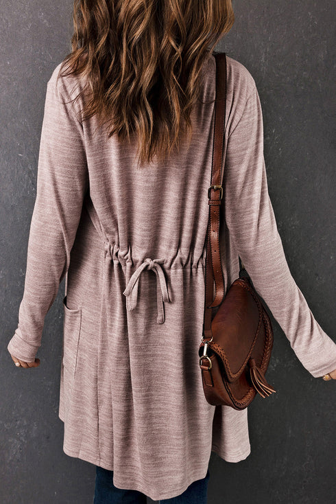 Relaxed Fit Soft Jersey Knit Pocketed Cardigan
