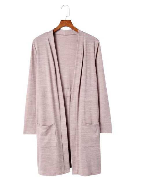 Relaxed Fit Soft Jersey Knit Pocketed Cardigan