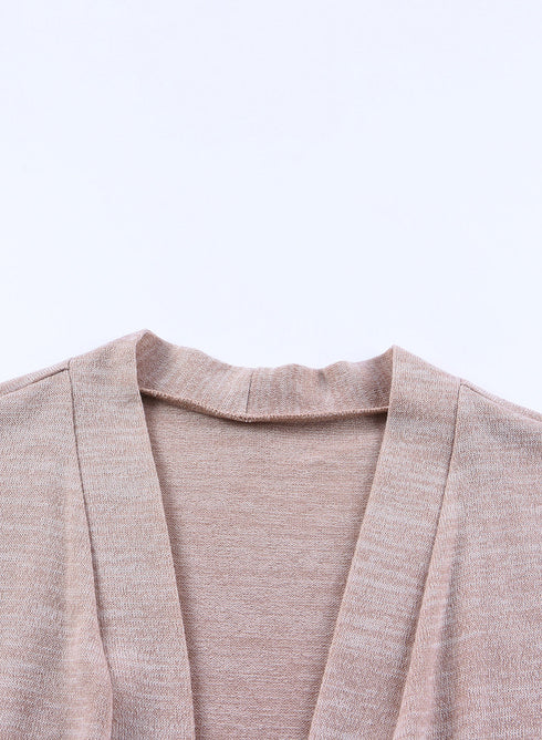 Relaxed Fit Soft Jersey Knit Pocketed Cardigan
