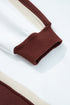 Relaxed Fit Soft Knit Paneled Pullover Hoodie