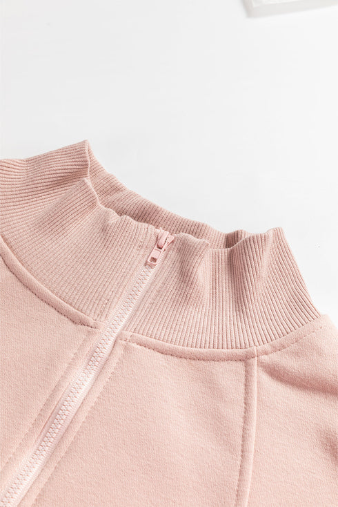 Relaxed Fit Soft Knit Quarter Zip Pullover Sweatshirt