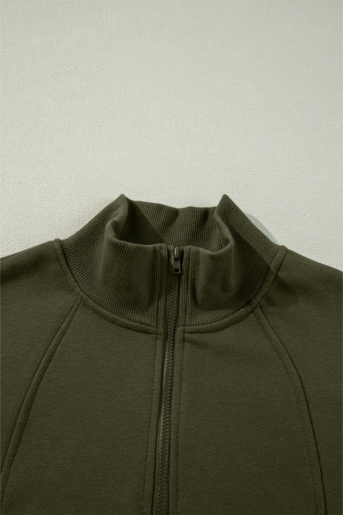 Relaxed Fit Soft Knit Quarter Zip Pullover Sweatshirt