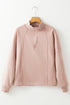 Relaxed Fit Soft Knit Quarter Zip Pullover Sweatshirt