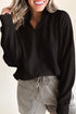 Relaxed Fit Soft Knit Quarter Zip Pullover Sweatshirt