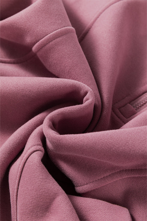 Relaxed Fit Soft Knit Quarter Zip Pullover Sweatshirt