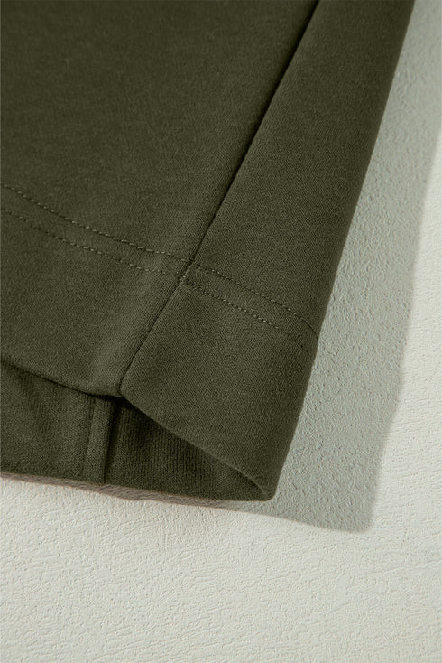 Relaxed Fit Soft Knit Quarter Zip Pullover Sweatshirt