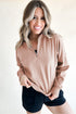 Relaxed Fit Soft Knit Quarter Zip Pullover Sweatshirt