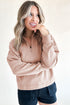 Relaxed Fit Soft Knit Quarter Zip Pullover Sweatshirt