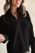 Relaxed Fit Soft Knit Quarter Zip Pullover Sweatshirt