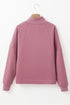 Relaxed Fit Soft Knit Quarter Zip Pullover Sweatshirt