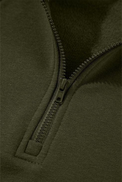 Relaxed Fit Soft Knit Quarter Zip Pullover Sweatshirt