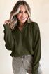 Relaxed Fit Soft Knit Quarter Zip Pullover Sweatshirt