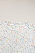 Relaxed Fit Speckled Knit Distressed Hem Sweater