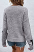 Relaxed Fit Star Print Crew Neck Knit Pullover Sweater