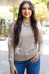 Relaxed Fit Star Print Crew Neck Knit Pullover Sweater