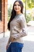 Relaxed Fit Star Print Crew Neck Knit Pullover Sweater