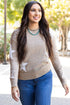 Relaxed Fit Star Print Crew Neck Knit Pullover Sweater