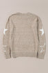 Relaxed Fit Star Print Crew Neck Knit Pullover Sweater