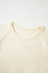 Relaxed Fit Stitched Sleeve V Neck Jersey Tee