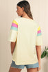 Relaxed Fit Stitched Sleeve V Neck Jersey Tee