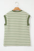 Relaxed Fit Stripe Print Batwing Sleeve Jersey Top