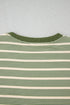 Relaxed Fit Stripe Print Batwing Sleeve Jersey Top