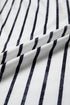 Relaxed Fit Striped Colorblock Three Quarter Sleeve Shirt