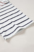 Relaxed Fit Striped Colorblock Three Quarter Sleeve Shirt